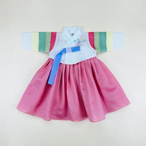 100 Day Baby Hanbok Rental | Baekil Korean Outfit | Saekdong Hanbok Dress | Saekdong Bloom