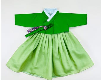 100 Day Baby Hanbok Rental | Baekil Korean Outfit | Baby Hanbok Dress | Garden Spring