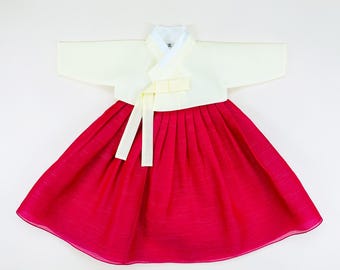 100 Day Baby Hanbok Rental | Baekil Korean Outfit | Baby Hanbok Dress | Rosy Glow