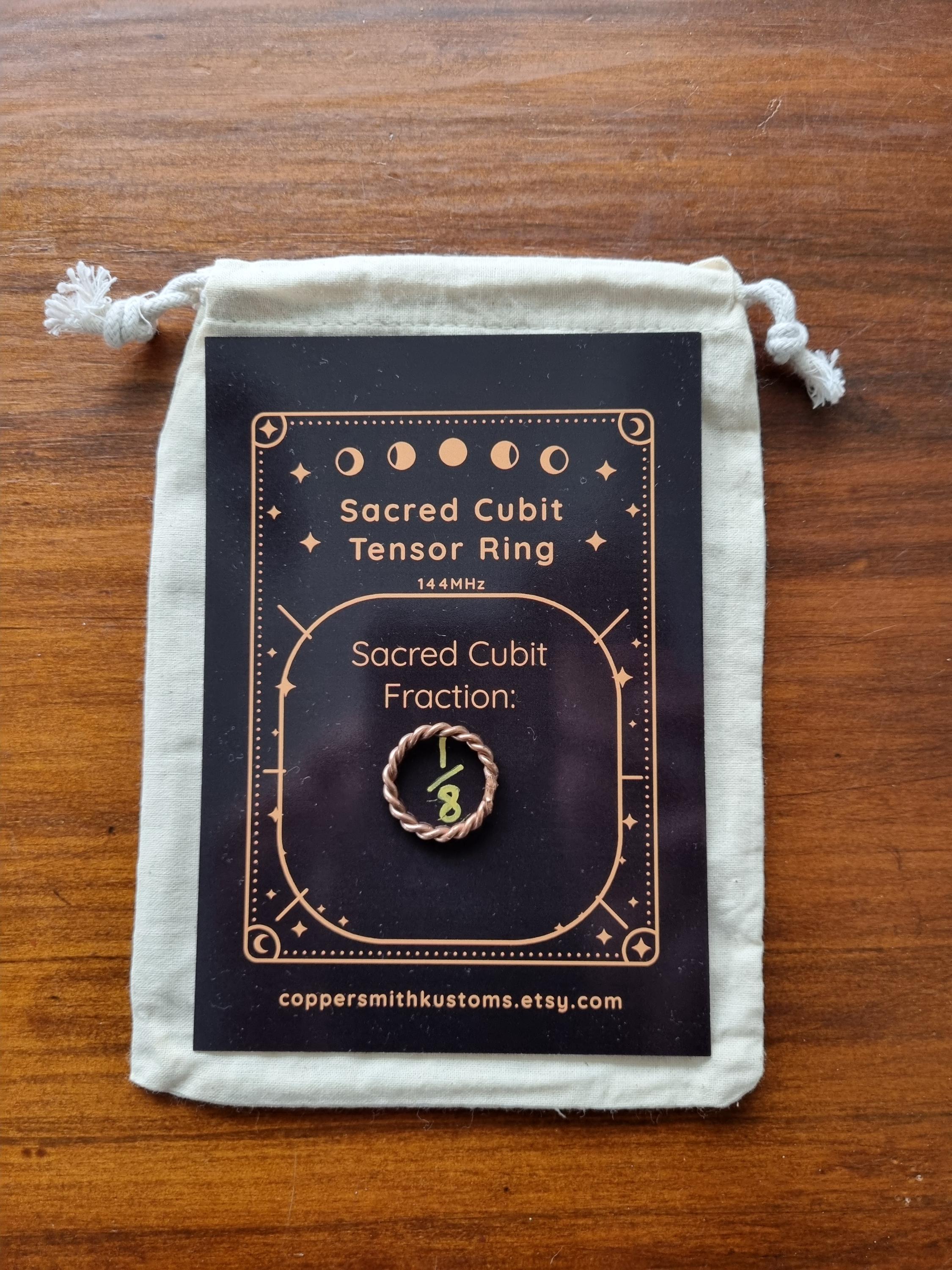 テンソルリング Sacred Cubit 1.9 瞑想 リラックス 空間づくり 聖なるキュビットテンソルリング 144MHz 99.9%銅製 はんだ付け不要 TIG