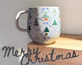 Christmas Tree Ceramic Tea Mug – Festive Holiday Decor