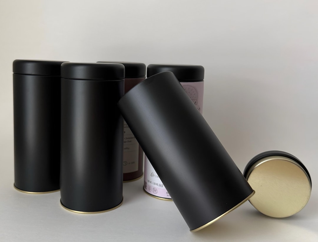 Airtight Metal Tea Canister: Food-Safe Spice Jar, 4 oz