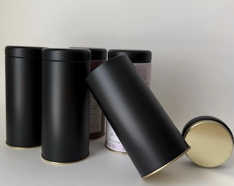 Airtight Metal Tea Canister: Food-Safe Spice Jar, 4 oz