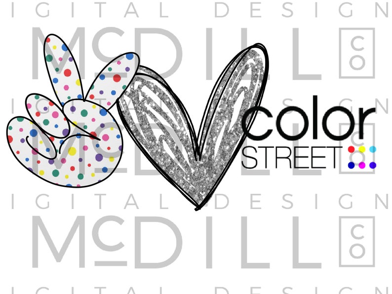 peace love color street screen print