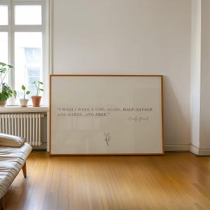 Wuthering Höhen Zitat Druck - Emily Brontë Literarische Romantische Neutrale Wandkunst