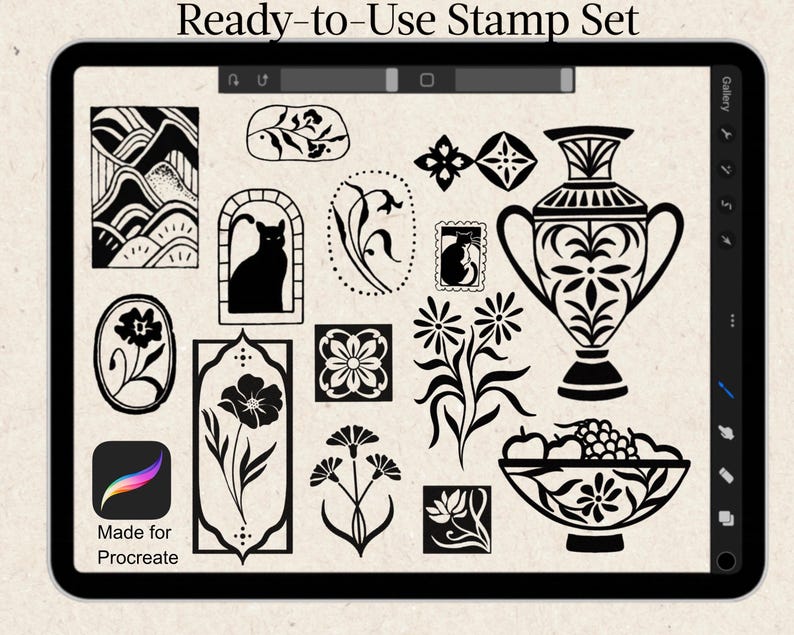 100 Procreate Ornamental Tattoo Brushes – Mandala, Filigree, Line Art ...