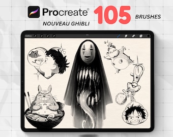 105 Dark Work Procreate Tattoo Brushes – Horror, Sketch, Anime, gothic & Blackwork Stamp Set for iPad | Procreate Brushset for Tattoo Artist