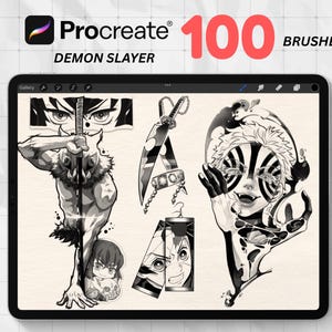 100 Procreate Anime Manga Brush Bundle, Procreate Chibi Stamps, Procreate Manga Brushes, Procreate Brushes Anime, Procreate Anime Stamp