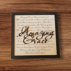 Amazing Grace wood sign