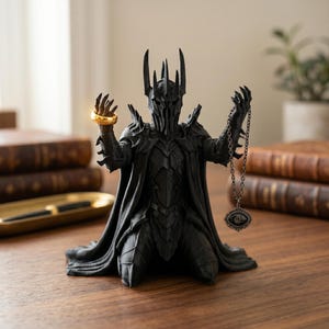 サウロンリングホルダー、ブラック3Dプリントデスクオーガナイザー