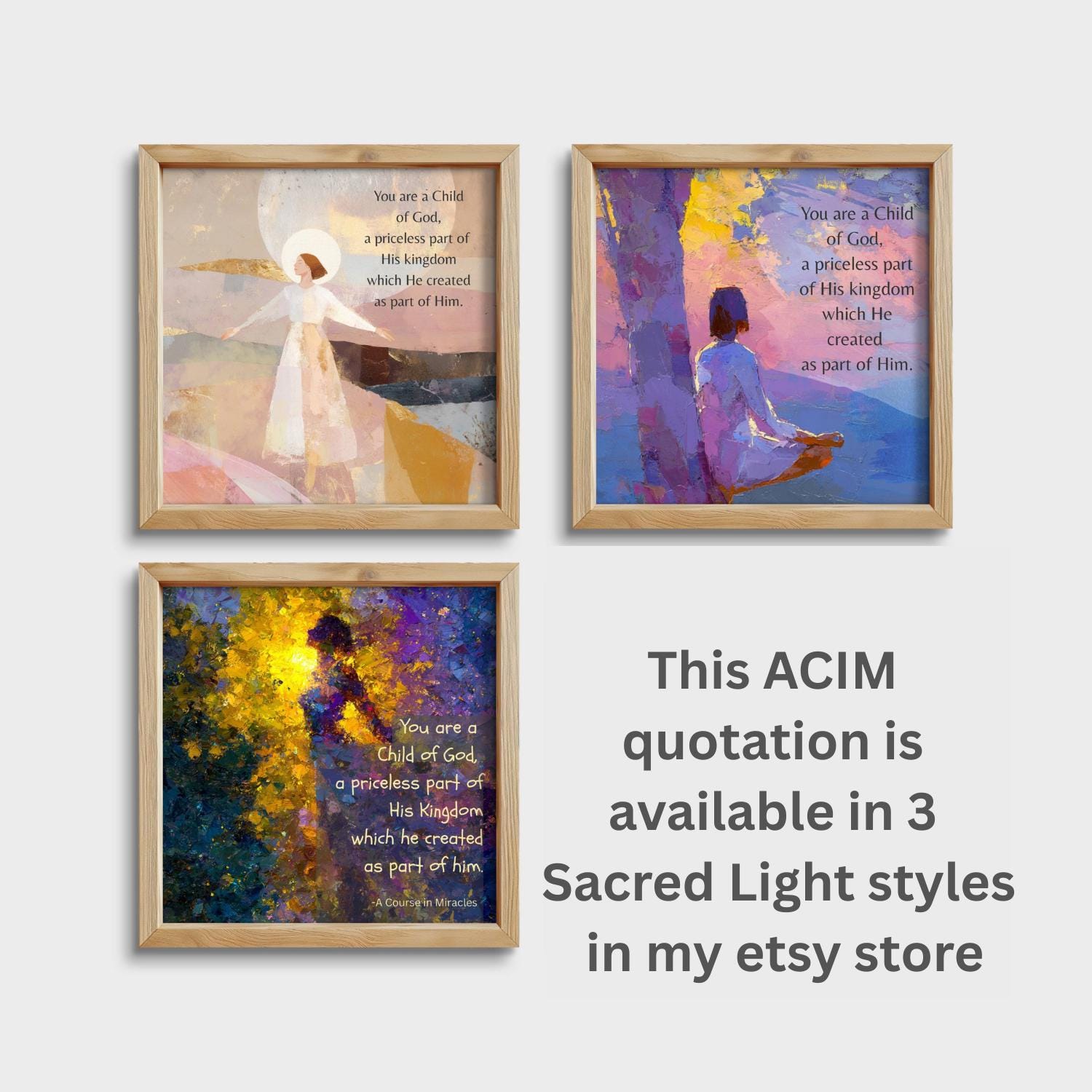 Random Acim Quote You Are a Child of God Wall Art, ACIM Quote Printable, Spiritual ...