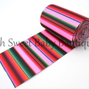 Pink Serape Zarape Mexican Blanket 3&quot; Ribbon 1 Yard Fiesta