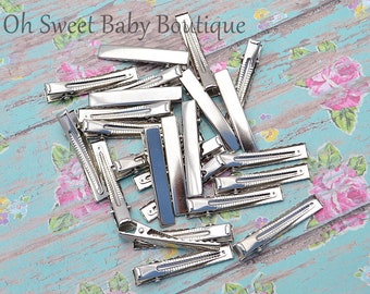 4cm Alligator Hair Clips with teeth 1 3/4" Hair Clips, Wholesale Alligator Clips, Hair Clips for Bows Set of 25