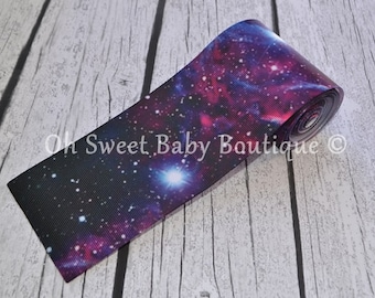 Cosmic Galaxy 3&quot; Grosgrain US Designer Ribbon