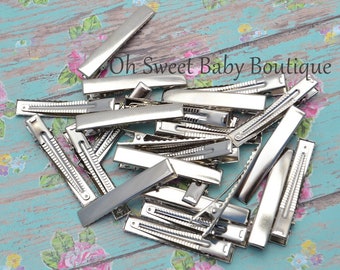 6cm Alligator Hair Clips with teeth 2 3/8" Hair Clips, Wholesale Alligator Clips, Hair Clips for Bows Set of 25