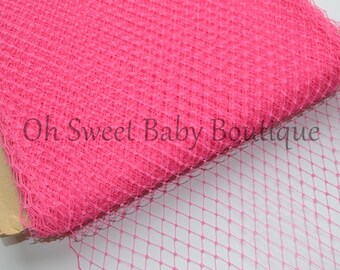 Hot Pink Russian Veil Bird Cage Netting *Clearance*