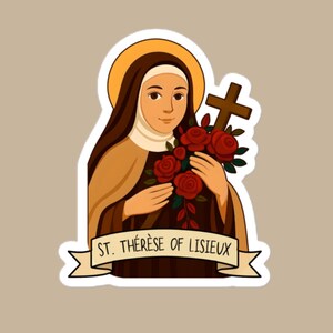 Saint Stickers – 3x3 Vinyl Saint Sticker for Water Bottle, Laptop, or Journal – Faith-Based Gift for Catholics