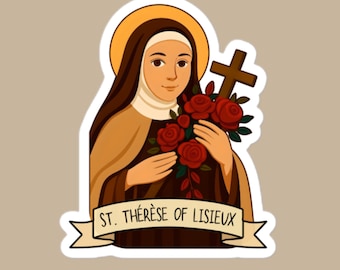 Adesivos de Santo – Adesivo de vinil 3x3 de Santo para garrafa de água, laptop ou diário – Presente religioso para católicos