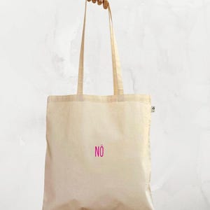 NÖ Handbedruckter Bio-Jutebeutel | Statement Tote Bag | Handmade in Berlin