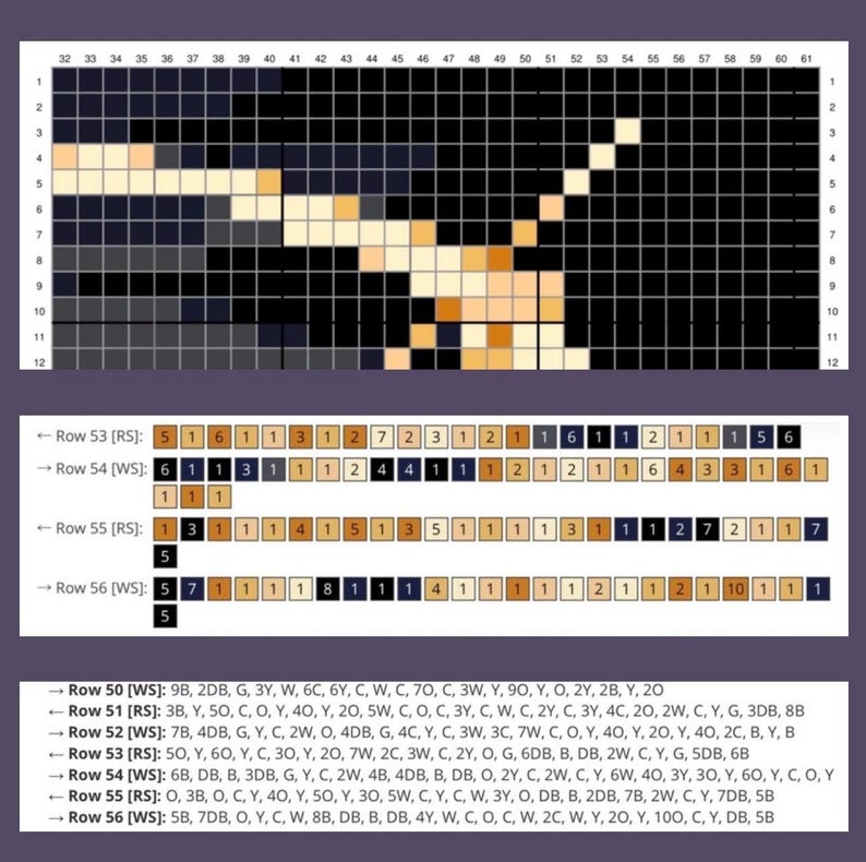PATTERN Artemis/Diana Crochet Tapestry Chart image 3