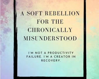 Soft Rebellion Zine: Neurodivergent Reflection, AuDHD Support (PDF Digital Download)