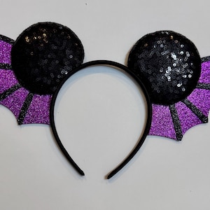 Halloween, Bat Not so scary Halloween Mickey Party. Halloween Mickey Minnie ears headband. Disney Halloween headband. Lightweight.