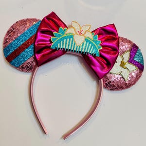 Mulan inspired Mickey Mouse Minnie Mouse Ears headband. Mulan headband. Disney headband. Disney mouse ears. standard size. lightweight.