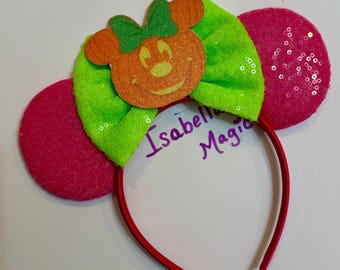 Mickey’s not so scary Halloween Mickey Minnie Mouse ears headband. Disney headband. Halloween mouse ears. lightweight