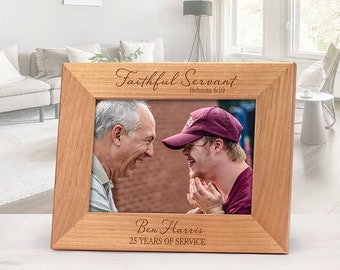 Faithful Servant Frame, Hebrews 6:10 Frame, Godparent Frame Gift, Teacher Retirement, Scripture Picture Frame, Pastor Service Industry Gift