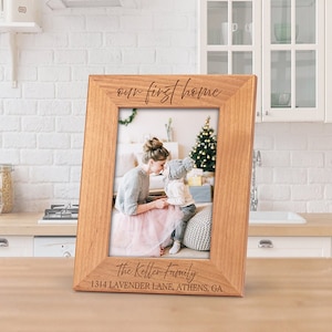 Our First Home Frame - Welcome Home Frame - Name Address Frame - Gift from Realtor  - New  House Frame - Real Estate Closing Gift