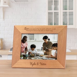Love Is Not Measured Wooden Photo Frame - Wedding Picture Frame - Anniversary Gift for Couples - Family Picture Frame - Housewarming Gift