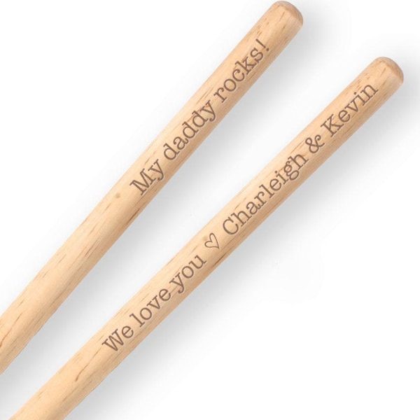 My Daddy Rocks 2B Drum Sticks - Father's Day Gift - Drummer Dad Valentine's Day - Maple Wood  Instrument - Birthday Gift