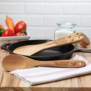 Chili Cook Off Prizes - Engraved Bamboo Spoon - Chili Cook-off Spoons - Cook-off Trophies - Event Prizes- Cooking Gifts - Chili Competition