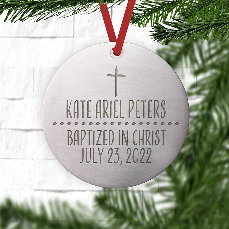 Baptized in Christ Jeremiah 29:11 Wooden Ornament Baptism Keepsake For I Know The Plans I Have For You image 6