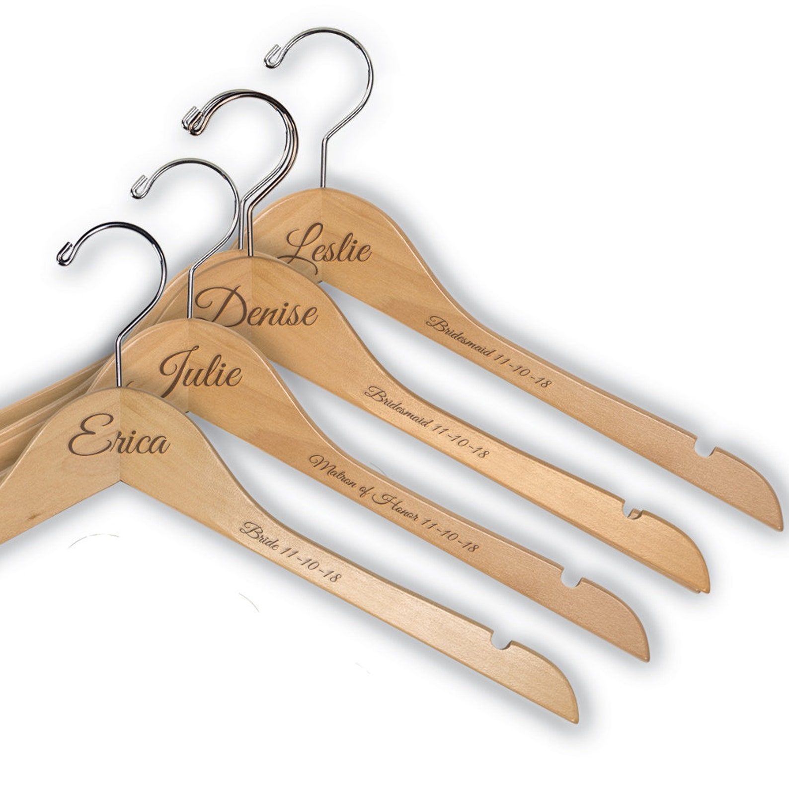 Personalized Wood Hanger Engraved With a Name Swirl and Title Etsy