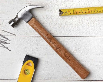 Daddy A Daughter's First Love Custom Wood Hammer - Dad's Little Girl - Building Memories Gift