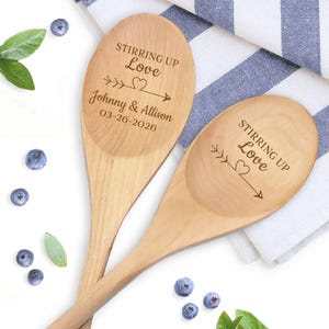 Stirring Up Love Engraved Kitchen Spoon