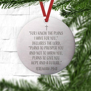 Baptized in Christ Jeremiah 29:11 Wooden Ornament Baptism Keepsake For I Know The Plans I Have For You image 7