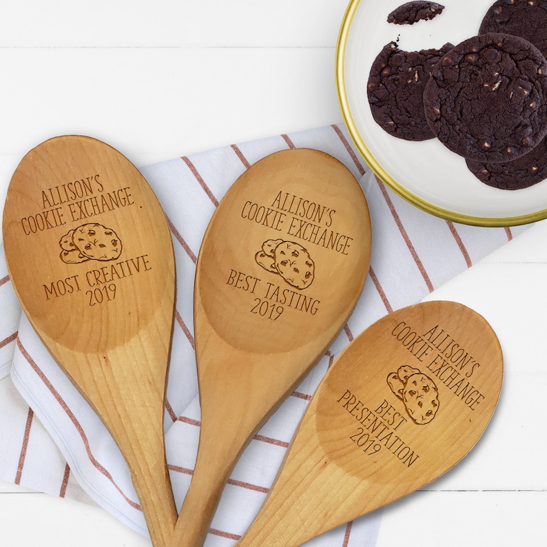 Engraved Wooden Spoons Bulk Wooden Spoons Personalized Wooden Spoons Bulk Party Favors Bulk Wedding Favors Family Reunion Favors image 2