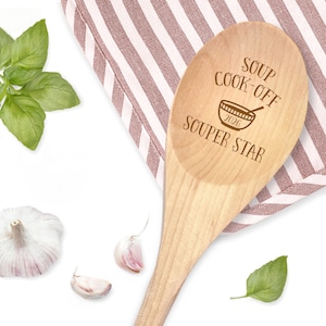 Soup Cook Off Wooden Spoon Award - Alternative Soup Cook-off Trophy - Engraved Spoon - Food Competition Prize - Gift for Participants