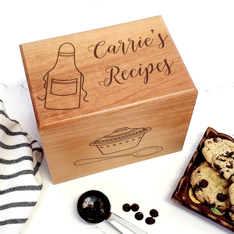 Apron Personalized Recipe Box