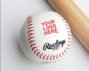 Custom Baseball with Corporate Logo - Marketing Gift for Customers - Client Appreciation Favor - Personalized Baseball with Logo