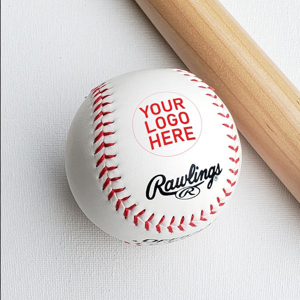 Custom Baseball with Corporate Logo - Marketing Gift for Customers - Client Appreciation Favor - Personalized Baseball with Logo