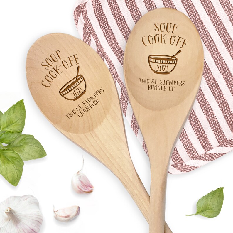 Soup Cook off Personalized Wooden Spoon Prize Soup Contest Etsy