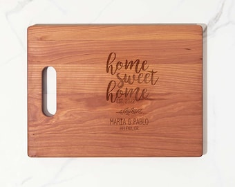 Tabla de cortar de madera "Hogar dulce hogar"