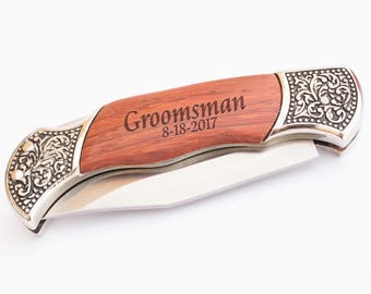 Personalized Groomsmen Knife - Pocket Knives for Best Man - Best Man Proposal Gift - Wedding Day Gifts for Men - Wingman Gift Ideas