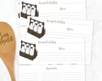 Milk Carrier Recipe Cards