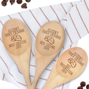 Cookie Swap Favor - Cookie Exchange Prize - Cookie Bake 1st 2nd 3rd Place Awards - Baking Competition Prizes - Spoon Baking Awards
