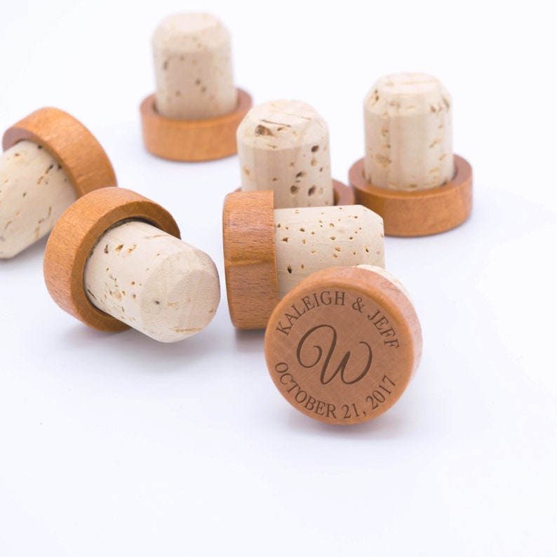 Personalized Wedding Favors Engraved Wine Stopper W0304STLV Wedding Wine Stopper Gift