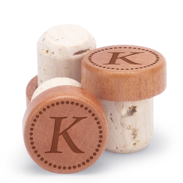 Monogrammed Wooden Wine Stopper - Gift for Wine Lovers - Wooden Wine Stopper with Initial - Custom Wine Stopper - Personalized Wine Cork